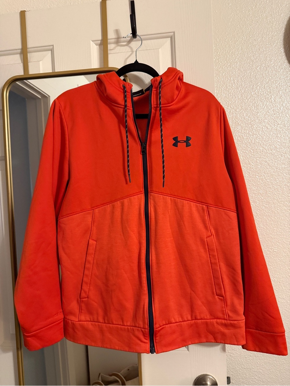 Under Armour Men's Bright Orange Full-Zip Performance Hoodie